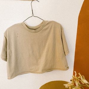 Distressed Vintage Cropped Tee